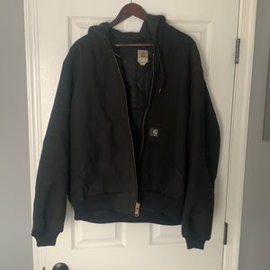 Mens black jacket with hood